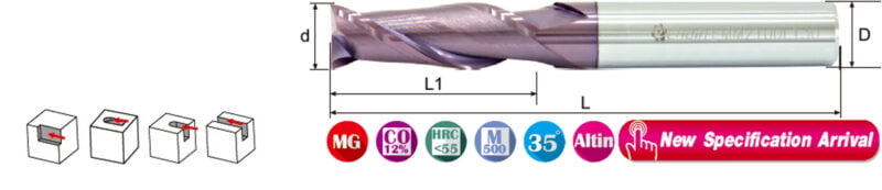 Dao phay ngón EMM 2000L1