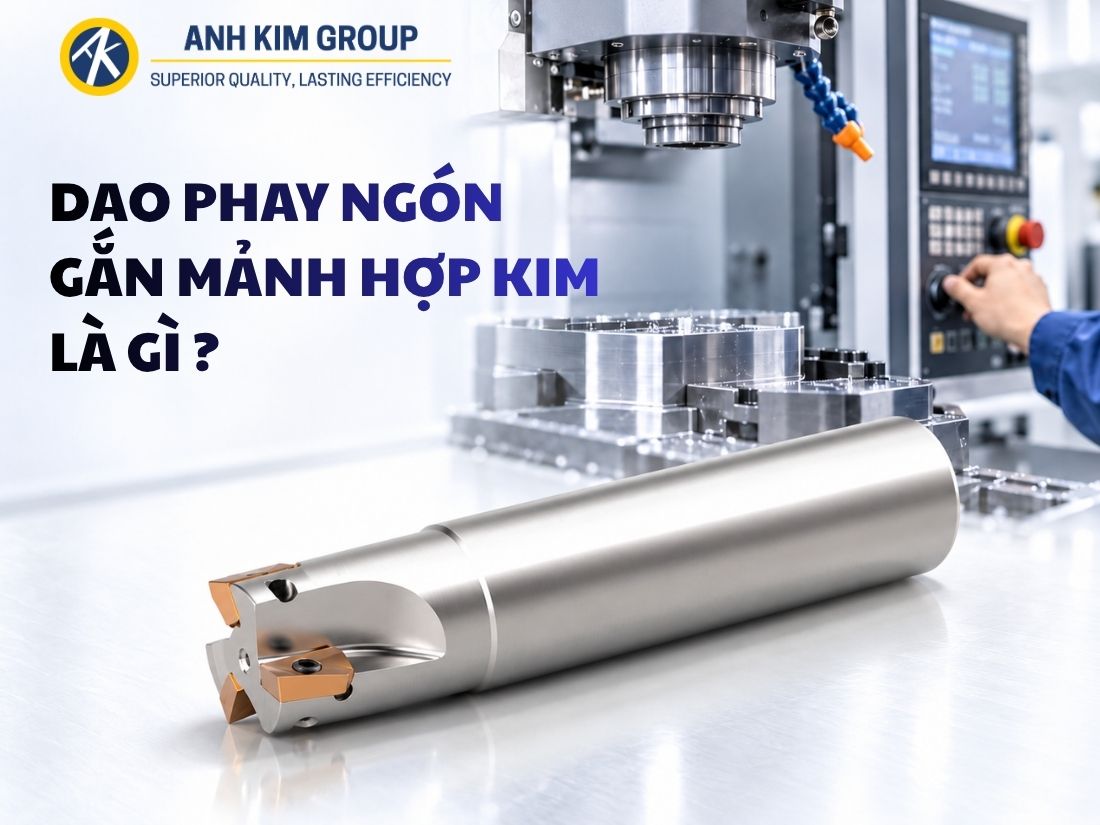 Dao phay ngón gắn mảnh hợp kim là gì ?