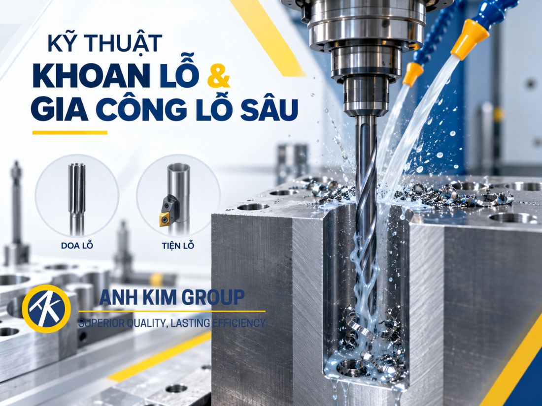 Tìm hiểu kỹ thuật khoan lỗ và gia công lỗ sâu