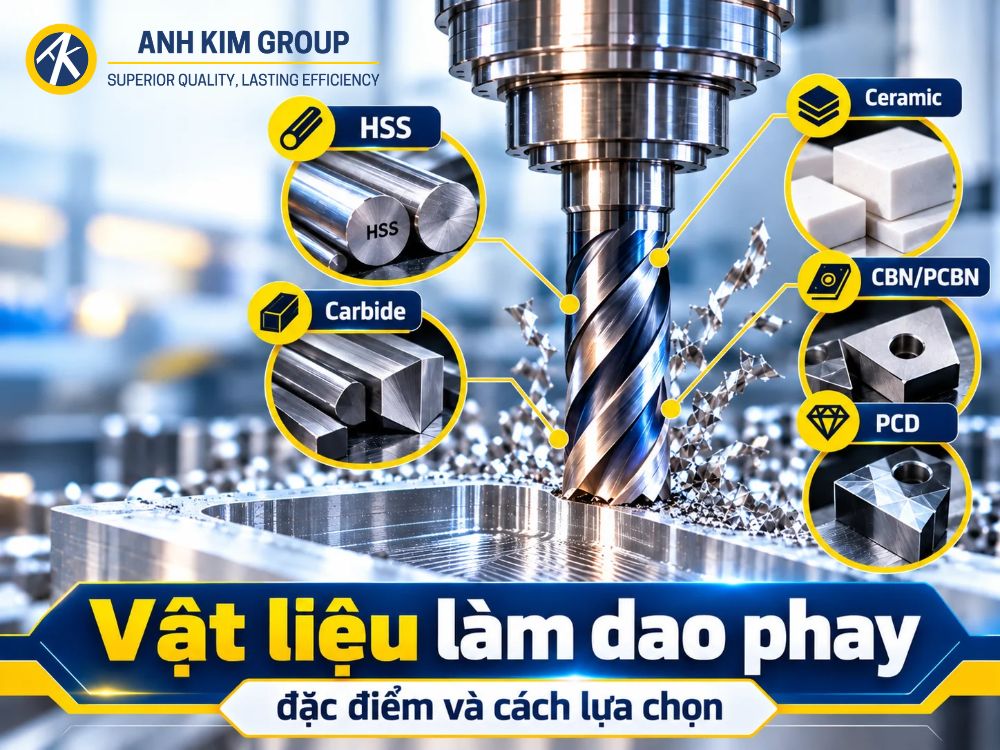 Tìm hiểu về vật liệu làm dao phay trong gia công cơ khí