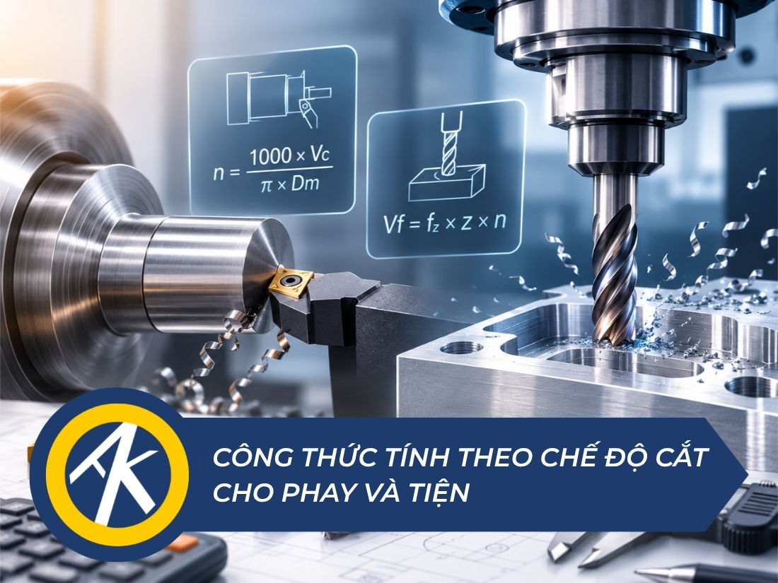 Công thức tính chế độ cắt cho phay và tiện cùng lưu ý giảm lỗi khi gia công