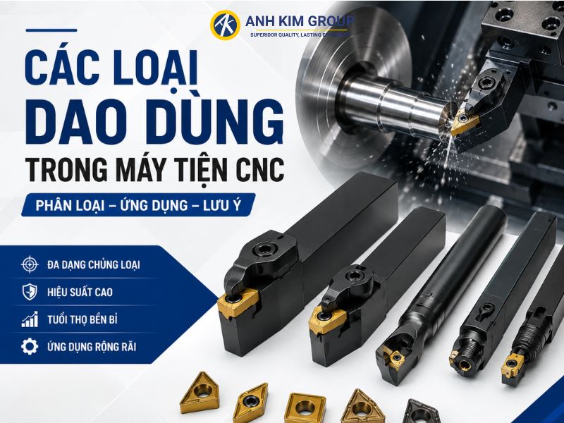 Các loại dao dùng trong máy tiện CNC