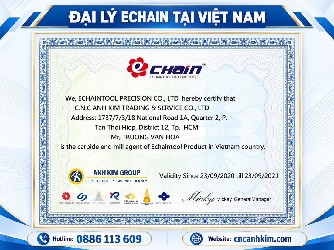 ĐẠI LÝ ĐỘC QUYỀN HÃNG DAO ECHAINTOOL TẠI VIỆT NAM