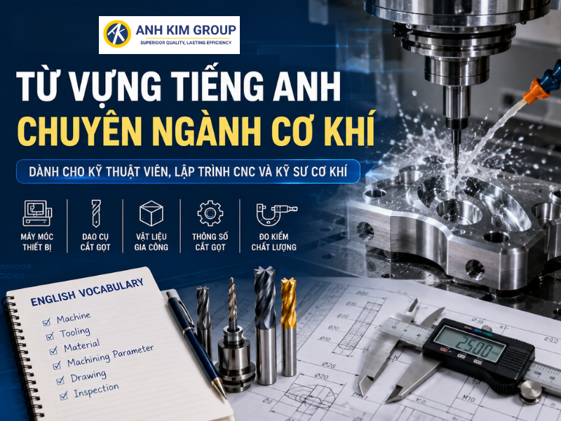 Từ vựng tiếng Anh chuyên ngành cơ khí CNC thông dụng cần phải biết