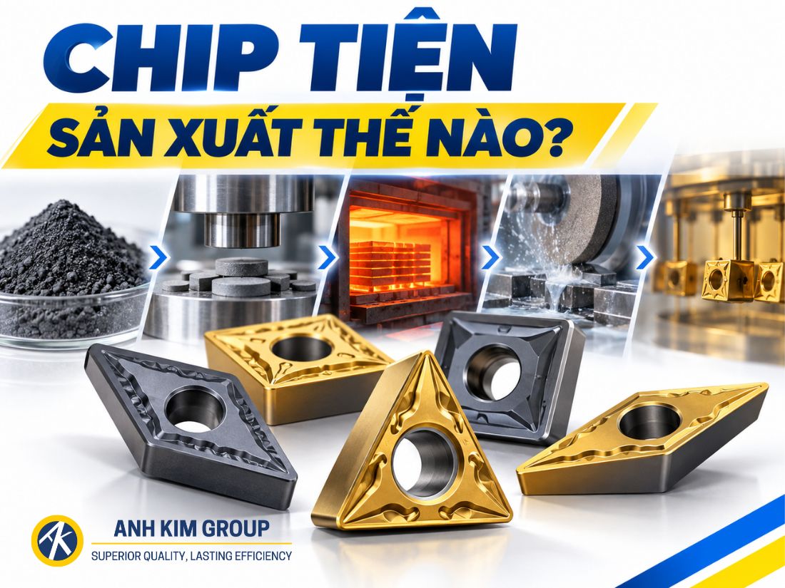 Chip tiện được sản xuất như thế nào? Quy trình sản xuất insert carbide