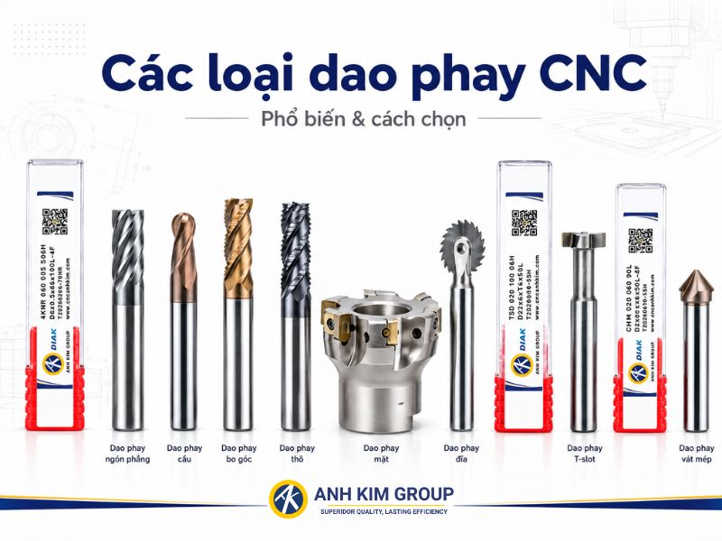 Các loại dao phay cnc được sử dụng phổ biến ở thị trường hiện nay