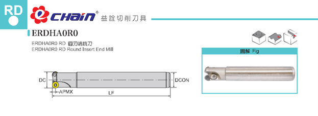 Cán dao ERDHA lắp mảnh RDMT10T3