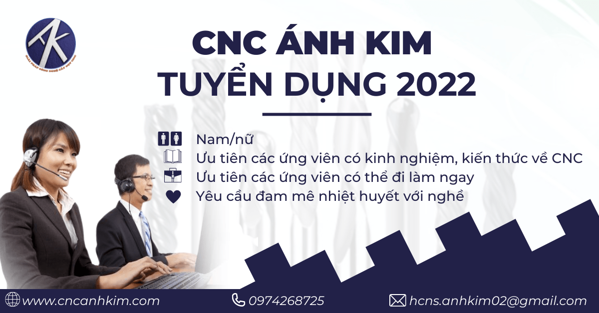Tuyển dụng Sales admin – CNC Ánh Kim