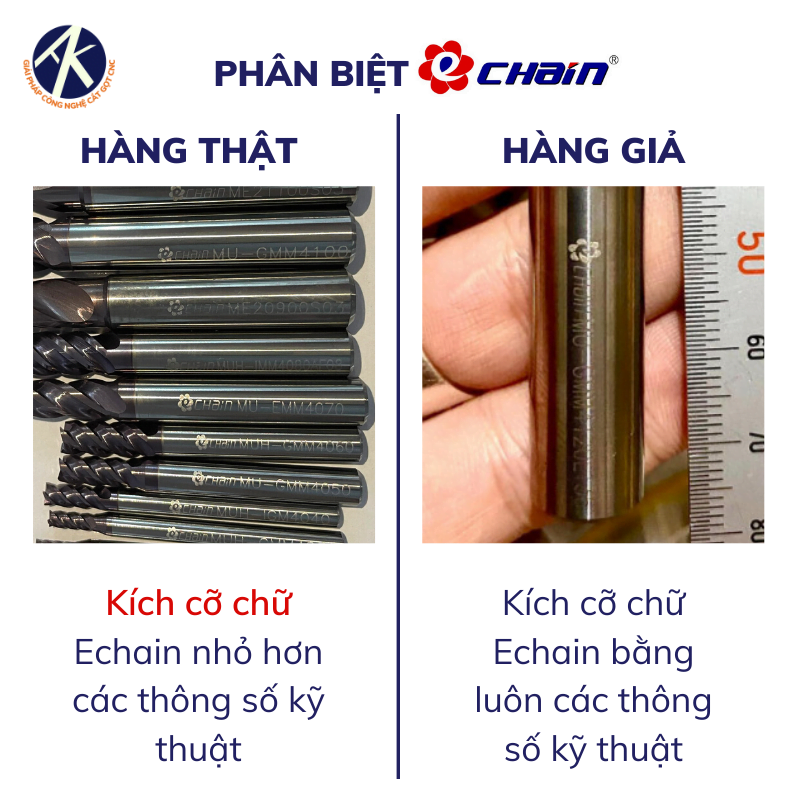 phân biệt hàng Echain thật giả