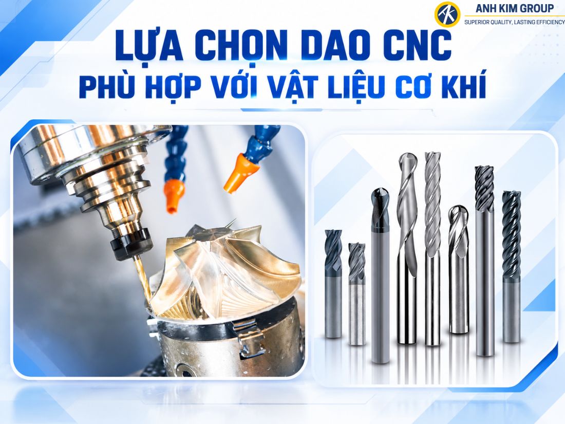 Vật liệu cơ khí phù hợp với từng loại dao CNC nào?