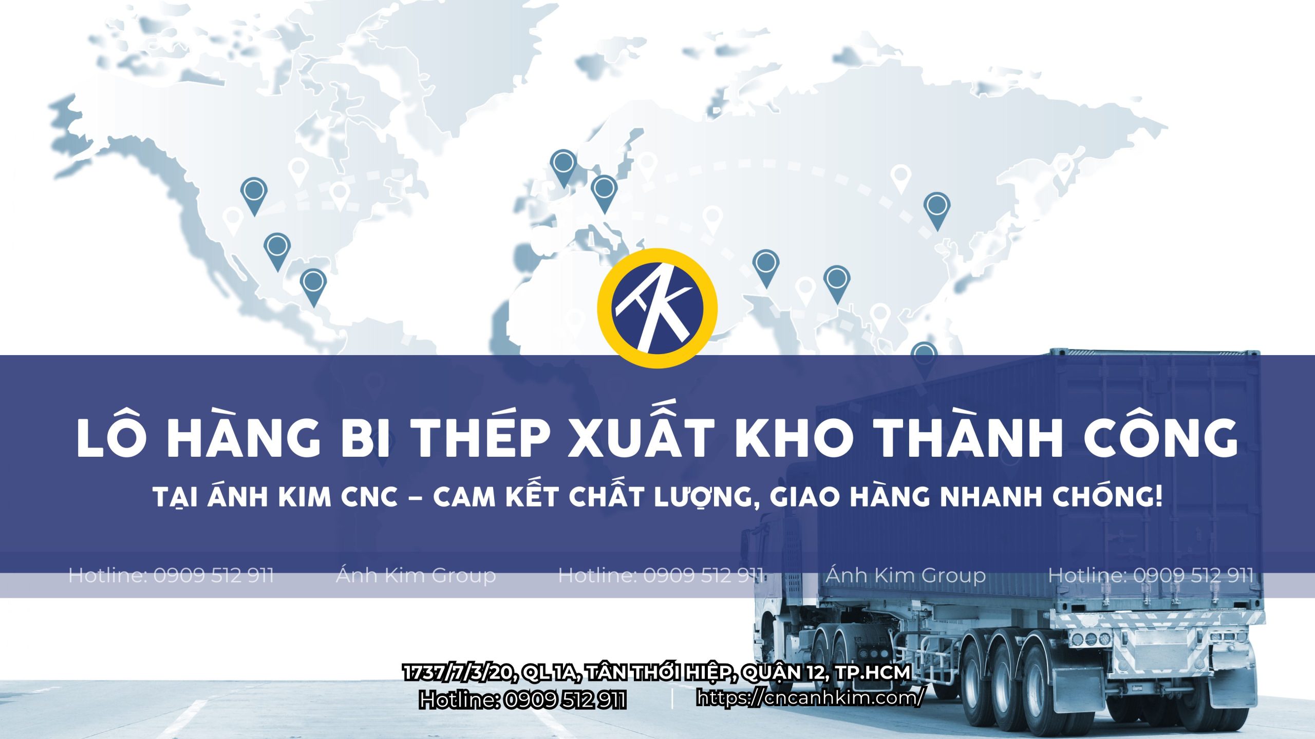 Lô Hàng Bi Thép Xuất Kho Thành Công Tại Ánh Kim CNC – Cam Kết Chất Lượng, Giao Hàng Nhanh Chóng!