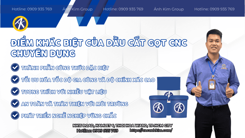 Những điểm khác biệt nổi bật của dầu cắt gọt cnc chuyên dụng