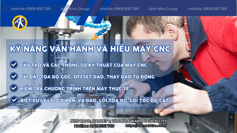 Kỹ năng vận hành và hiểu máy cnc