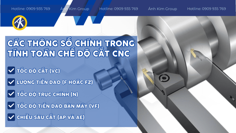 Các thông số chính trong tính toán chế độ cắt CNC