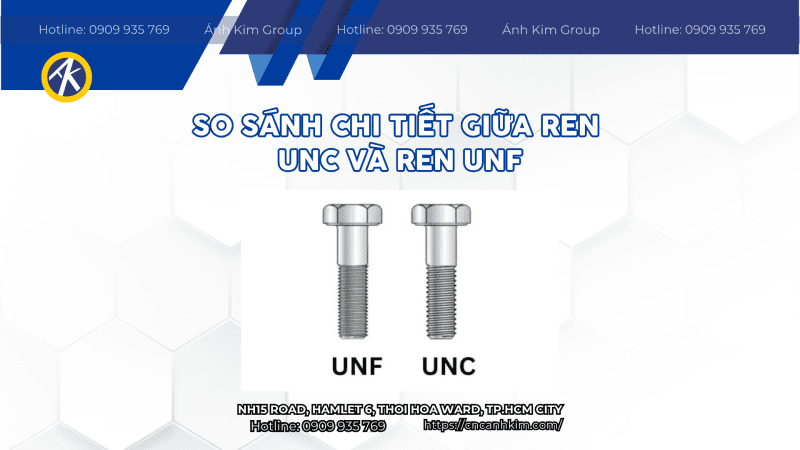 So sánh chi tiết ren UNF và ren UNC