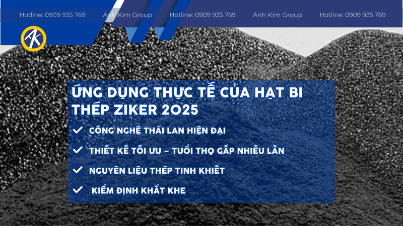Ứng dụng thực tế của hạt bi thép ziker 2025