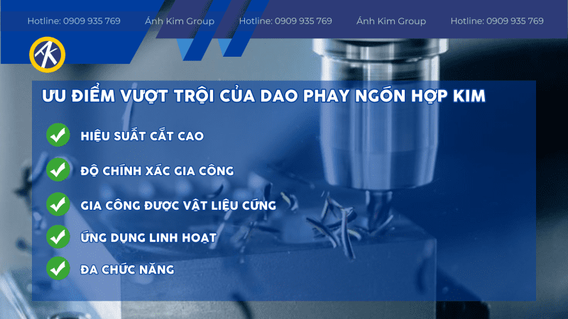 Ưu điểm vượt trội của dao phay ngón hợp kim
