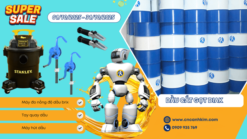 Dầu cắt gọt Diak giải pháp đến từ Ánh KIM CNC