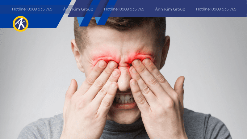 Dầu cắt gọt gây kích ứng mắt