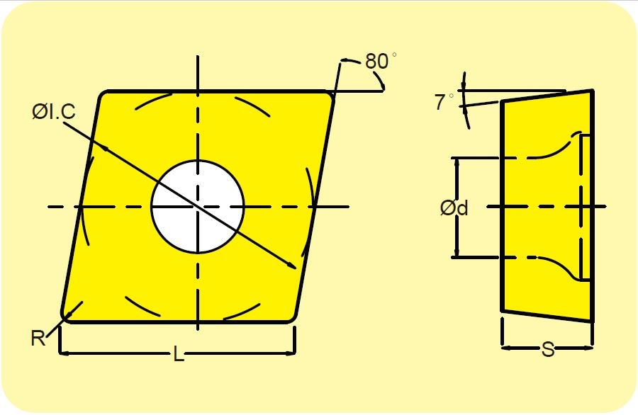 Chip tiện CCMT060204-JO ECM200