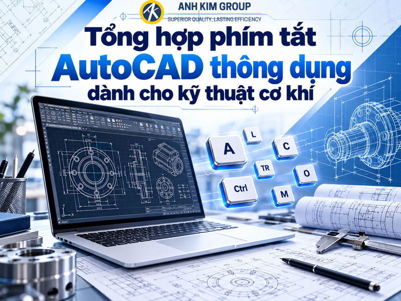 Tổng hợp phím tắt AutoCAD thông dụng dành cho kỹ thuật cơ khí
