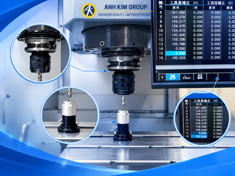 Set dao máy phay CNC chính xác và đúng kỹ thuật 