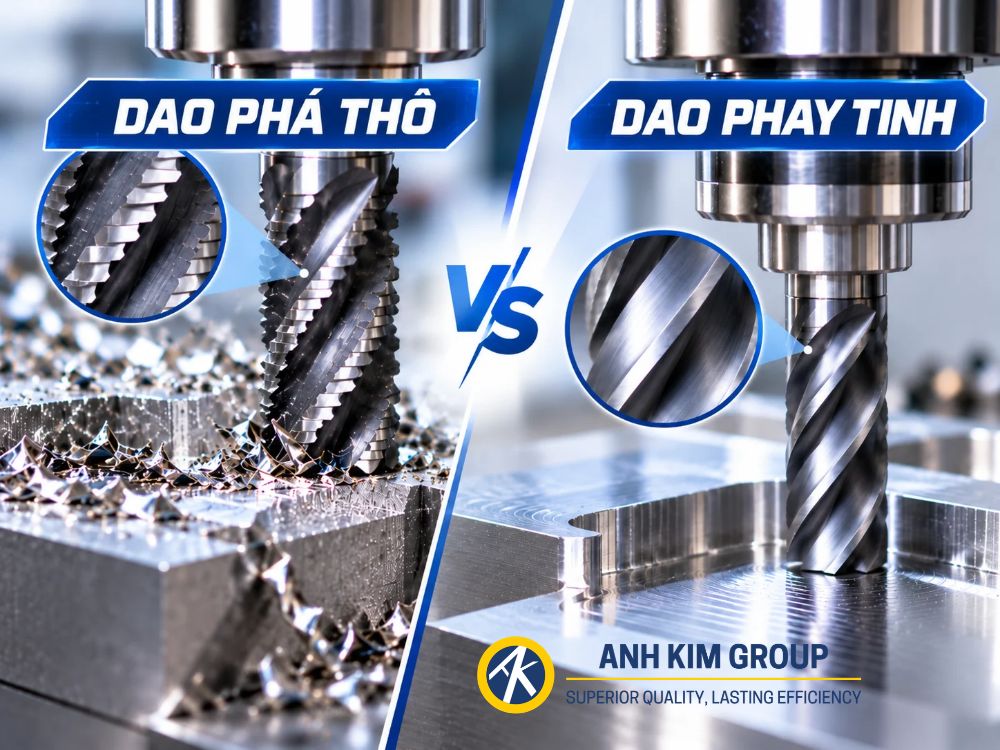 Dao phay phá thô và dao phay tinh khác nhau như thế nào?