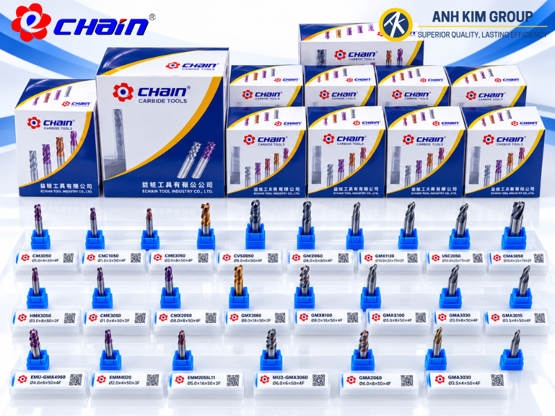 Dao phay thương hiệu Echain - Độc quyền tại CNC Ánh Kim